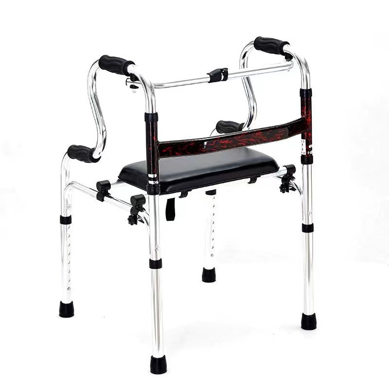 Adjustable Aluminum Folding Mobility Aids for Disabled 带座板 雾银