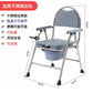 Portable Foldable Commode Chair for Seniors and Pregnant Women 不锈钢圈椅【防水塑料面+不可调节】