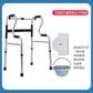 Sturdy Folding Walker for Elderly & Disabled 双弯助行器带便孔+pp坐板