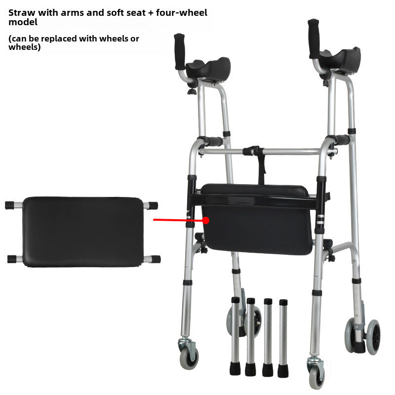 Lightweight Aluminium Wheelchair with Armrests for Disabled YC8230SP