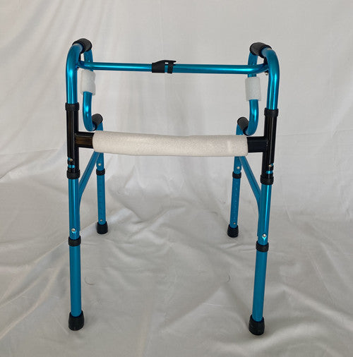 Sturdy Aluminum Folding Walker for Elderly 蓝色