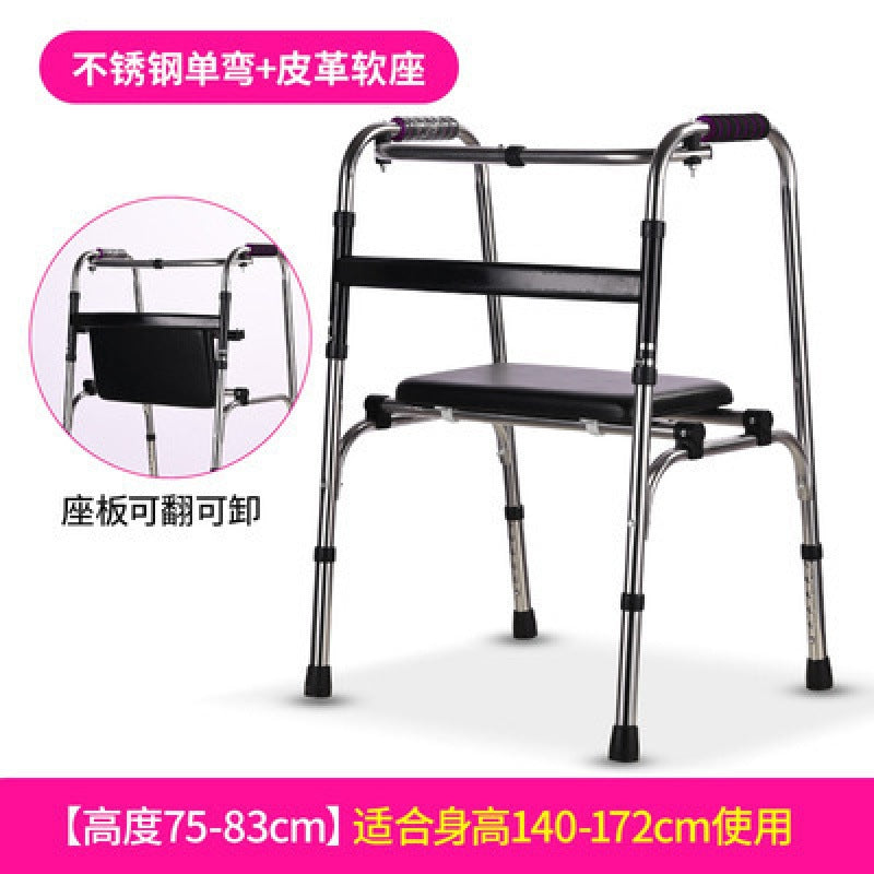 Adjustable Stainless Folding Walker for Elderly 5374653182438