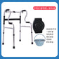 Sturdy Folding Walker for Elderly & Disabled 双弯助行器带便孔+皮革坐板